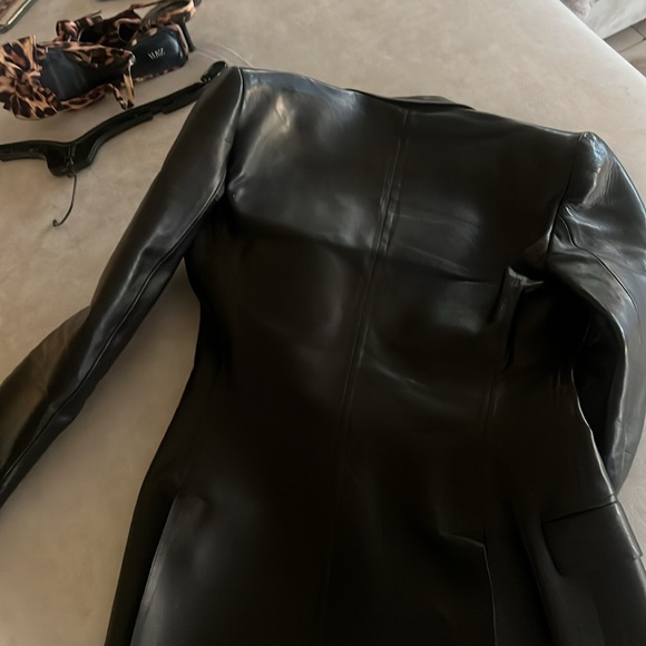 Yves Saint Laurent Rive Gauche Leather Blazer 36/4 - Picture 8 of 14